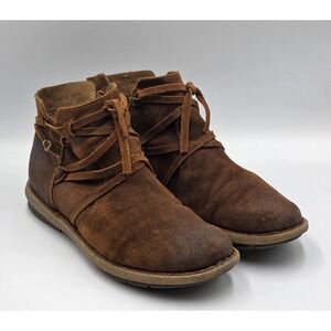 Born Women's Tarkiln Brown Distressed Ankle Boots Size US 8.5 - 40 EU
